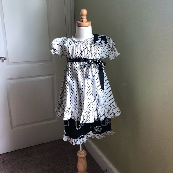 Black & White Polkadot Set 💗 One of a Kind💗 2T - Picture 5 of 8